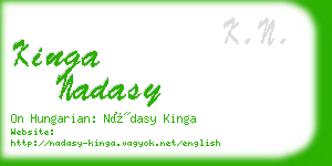 kinga nadasy business card